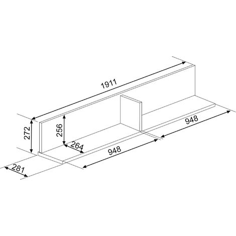 Etagère murale en bois blanc - ET9061