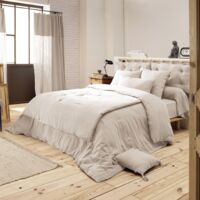 Parure de lit 240x220 double gaze de coton pampa Terre de Nuit