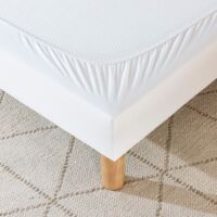 Cache-sommier coton jersey blanc 90x190/200
