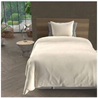 Soleil D Ocre – Parure de lit unie en lin 140x200 cm – Toucher doux – Très légère et respirante – Housse de couette + 2 taies 63x63 cm