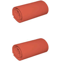 Lot de 2 draps housses jersey orange terracotta bonnet 30 cm 70x190/200