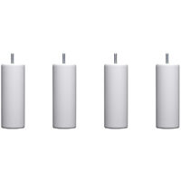 4 pieds cylindriques bois blanc 20 cm
