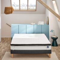 Surmatelas mémoire de forme 160x200 – Épaisseur 7 cm – Mousse viscoélastique anti-acariens – Confort moelleux et soutien morphologique – Bultex