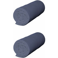 Lot de 2 draps housses jersey bleu océan bonnet 30 cm 140x190/200
