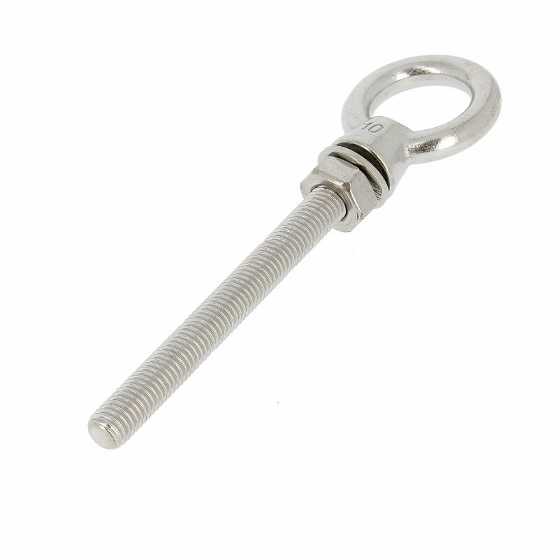 Piton A Oeil Fileté avec Ecrou M6X60 Inox A4