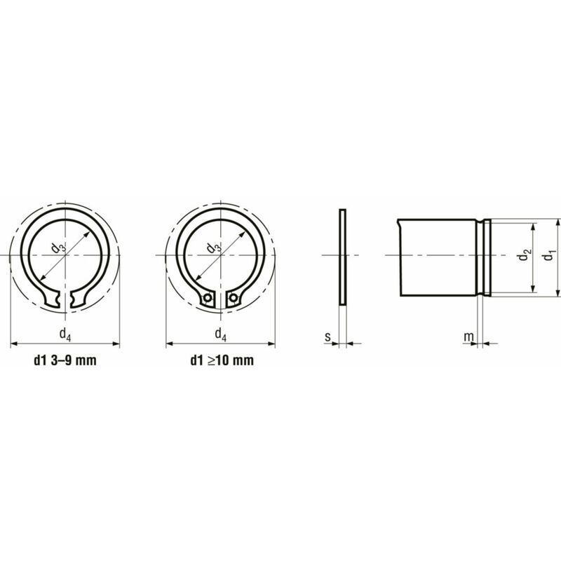 Circlips Extérieurs DIN 471 Diamètre 10mm - Marque Oc-pro, Neufs En Boîte