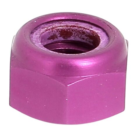 Blister de 5 Ecrous Nylstop M6 Dural 2030 OA Violet DIN 985 (1/2)