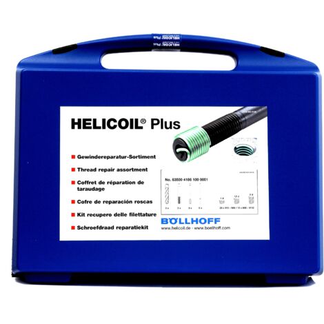 Coffret 210 HELICOIL® M5 A M12 (3Lg) +Foret+Taraud+Broche+Rupteur