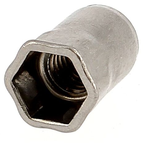 RIVKLE® Tête Réduite Fut Hexagonal Ouv. M8 Inox Ep 0.8 A 3 (1/2)