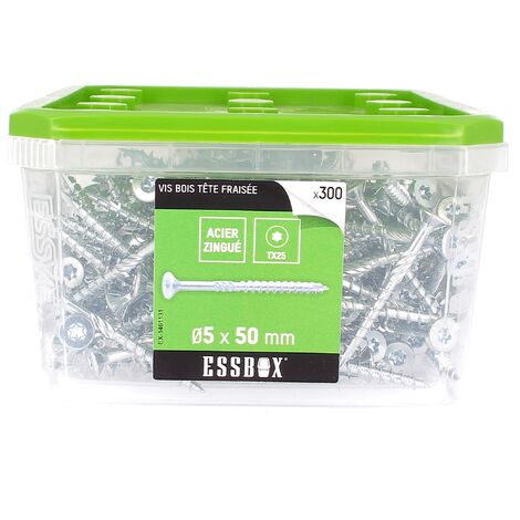ESSBOX de 300 VBA TFX 5X50 Zingué (filetage partiel) (1/2)