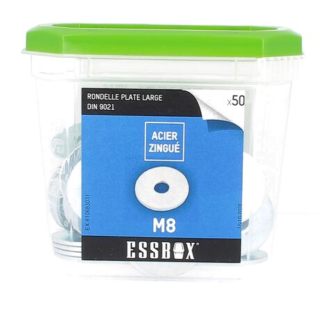 ESSBOX de 50 Rondelles L 8 Acier Zingué (1/2)
