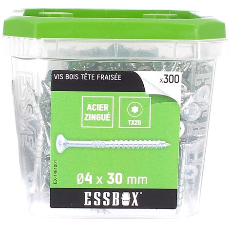ESSBOX de 300 VBA TFX 4X30 Zingué (filetage partiel) (1/2)