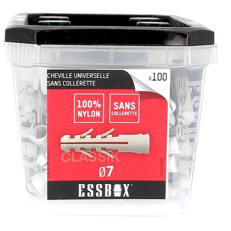 ESSBOX de 100 Chevilles Nylon Classik 7X35 (1/2)