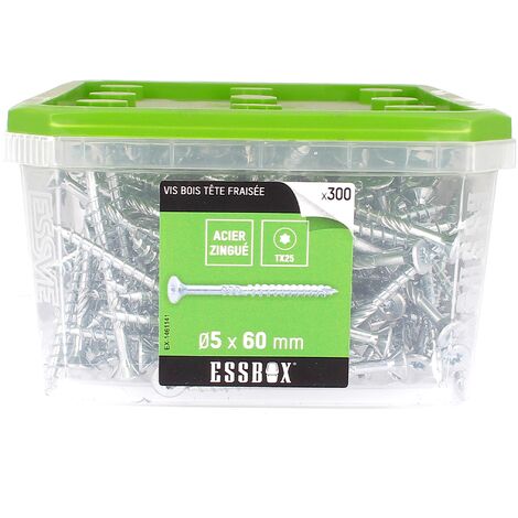 ESSBOX de 300 VBA TFX 5X60 Zingué (filetage partiel) (1/2)