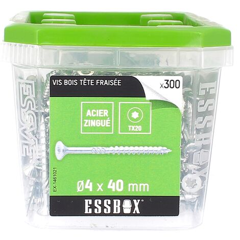 ESSBOX de 300 VBA TFX 4X40 Zingué (filetage partiel) (1/2)