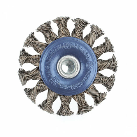 Brosse Circulaire Torsadée D75x12x6 Fil Acier Ondulé 0.30 (1/2)