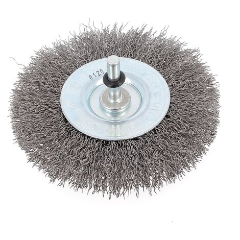Brosse Circulaire D100x12x6 Fil Acier Ondulé 0.30 (1/2)