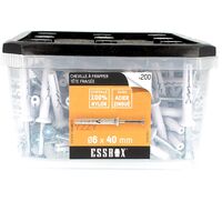ESSBOX de 200 Chevilles Clous TF 6X40 Acier