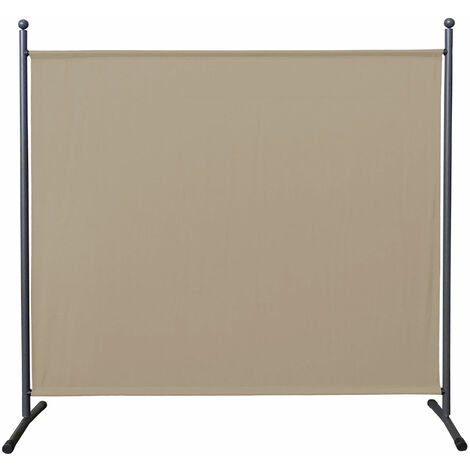 Paravent 180 x 178 cm Stoff Raumteiler Groß Stellwand Trennwand Balkon Sichtschutz Sand (1/5)