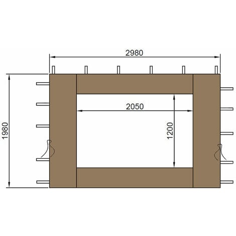 2 Seitenteile für Pavillon 3x3 Seitenwände beige-sand mit Fenster Pavillion 5mtr 