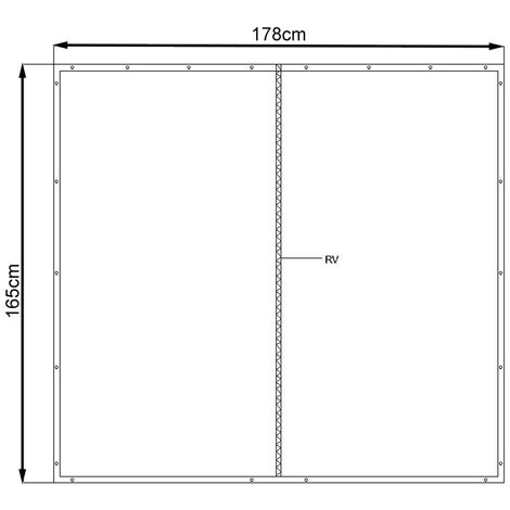 Wetterschutz Set Front und Rückwand für Kaminholzunterstand XXL 185x70x185cm PVC Schwarz