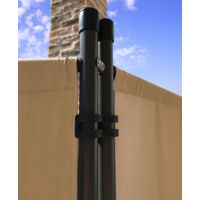 QUICK STAR Paravent 6-Piece 340x165cm Fabric Room Divider Garden Separator Balcony Opaque Wall Foldable Green