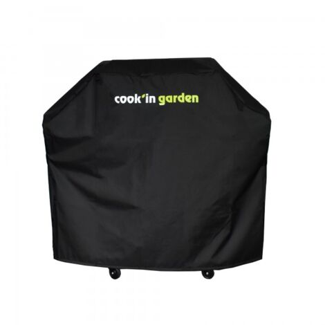 Cook'In Garden – Housse de barbecue et plancha 120x55x100 cm – Protection UV8 – Imperméable et éco-responsable – Fixation par scratch