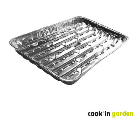 Lot de 5 grandes barquettes aluminium pour barbecue Cook'in Garden