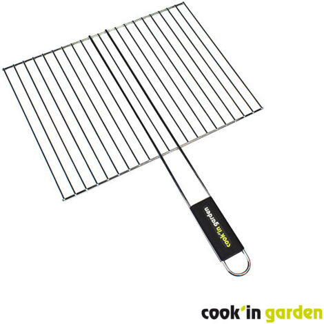 Cook'in Garden Grille de cuisson barbecue 40 x 30 cm chromé (1/2)