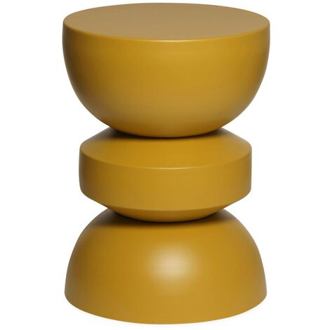 Side table, end table, nightstand metal Mustard Yellow 32x32x43.5 cm - Assa