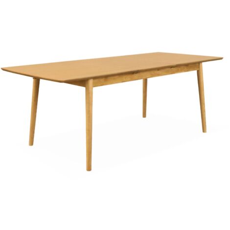 6 to 8-seater extendable rectangular dining table, Lina, Natural, 210x90x75 cm