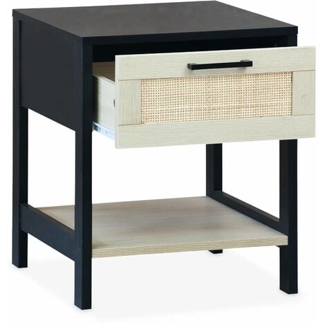 B&m cane online bedside table