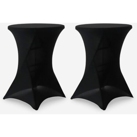 Pair of protective covers for event tables Black 80x80x110 cm - Gala
