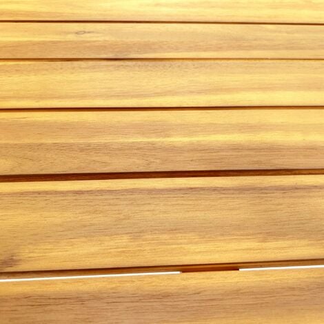 2 to 3-seater bench in acacia wood, 140cm, Cartama, Natural, 140x35x45 cm