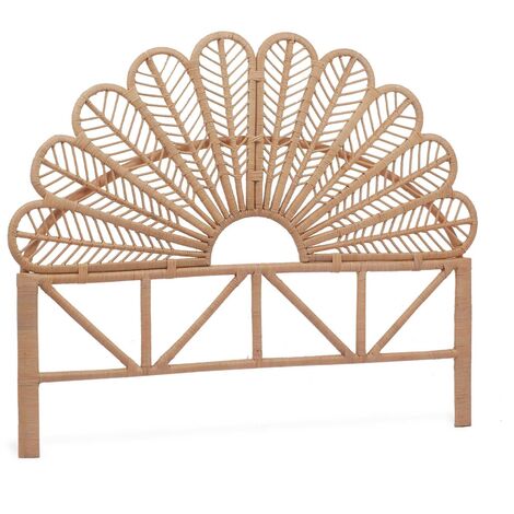 Natural rattan headboard, Anggun, 160x6x130 cm