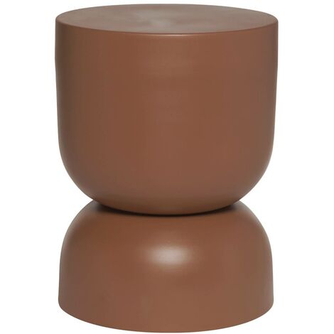 Side table, end table, metal bedside table Ø32 x H42cm, Madi, Terracotta, 32x32x42 cm