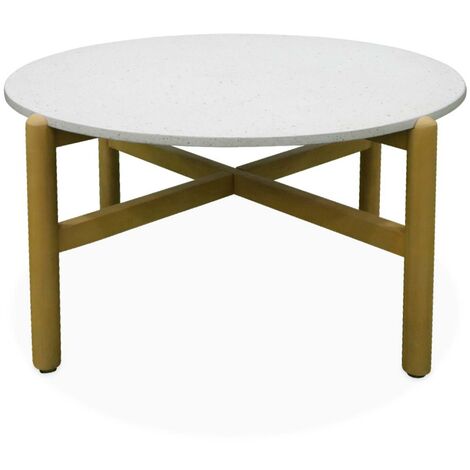 Garden coffee table, 70x40cm, Sowa, White, 70x70x40 cm