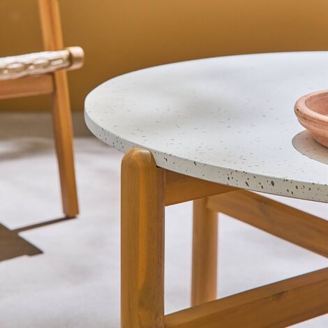 Garden coffee table, 70x40cm, Sowa, White, 70x70x40 cm