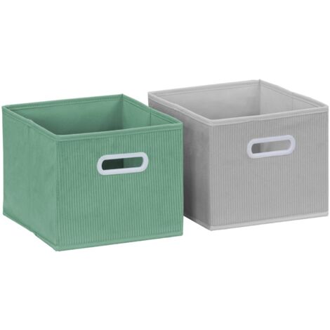 Children's storage unit with 4 velvet baskets, Camille, Green, 129.5x62x96 cm