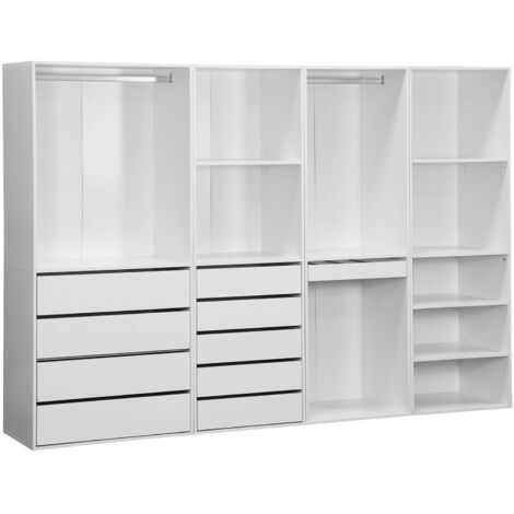Modular wardrobe kit with 4 units White 260x45x180 cm - Modulo (1/5)