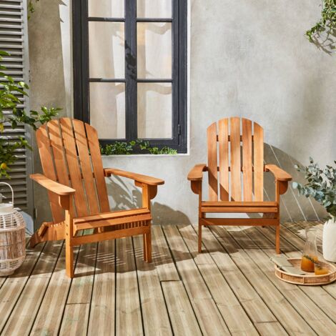 Wooden Garden Deck Chairs Pair Of Wooden Garden Deck Chairs