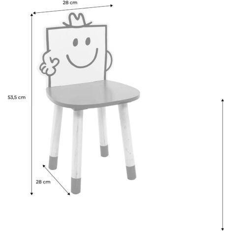 Set of 2 children's chairs - Mr. Strong, Pierre, Red, 28x28x53.5 cm