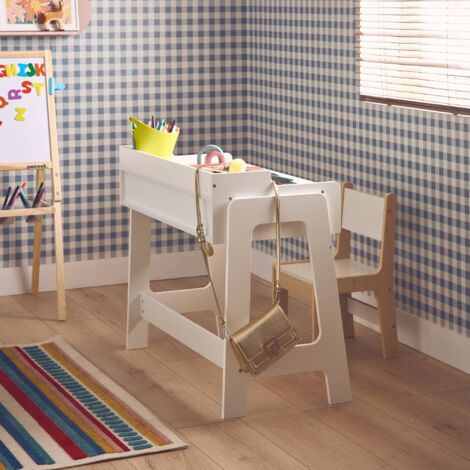 Children's desk with chair , Tobias, White, 83x40x67 cm