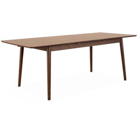 6 to 8-seater extendable rectangular dining table, Lina, Walnut, 210x90x75 cm