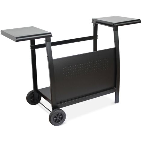 Trolley griddle 3 burners steel Black 123x40x80 cm - Porthos 3
