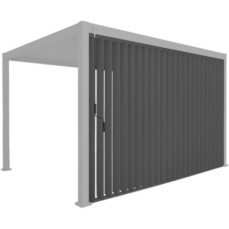 Vertical adjustable louver panel 4m for Triomphe pergola 4x3m anthracite