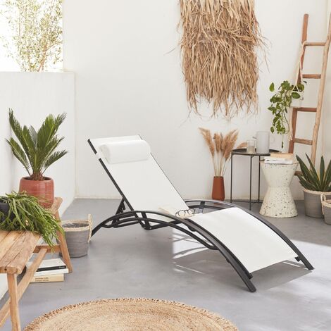 aluminium and textilene sun loungers