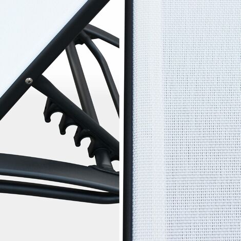 aluminium and textilene sun loungers