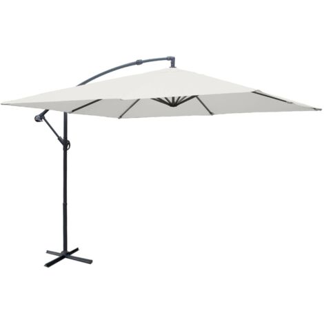 Offset square parasol 3x3m Off-White 300x295x250 cm - Hardelot