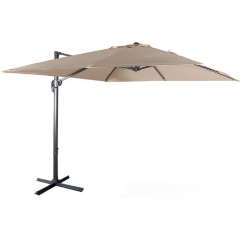 3x3m square cantilever parasol, Falgos, Beige, with cover included